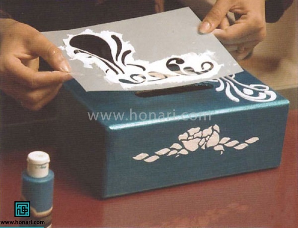 تزئین جعبه دستمال کاغذی