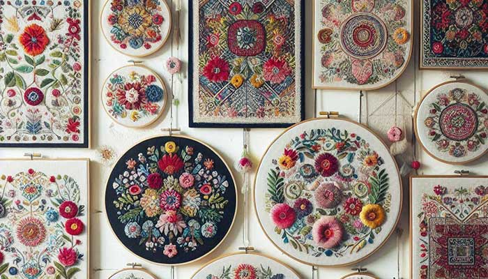 وسایل مورد نیاز دیوارکوب‌های گلدوزی