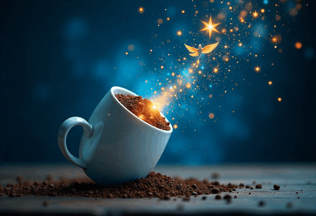 عینک در فال قهوه