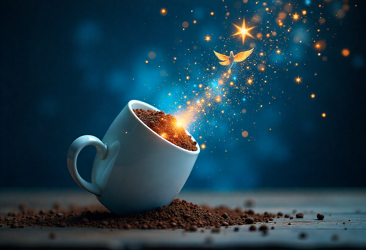 عینک در فال قهوه