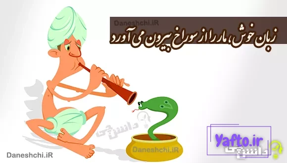 زبان خوش مار را از سوراخ بیرون می‌آورد