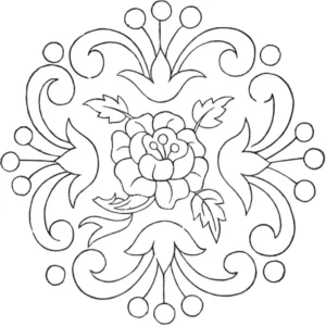 پترن خام گل برای گلدوزی