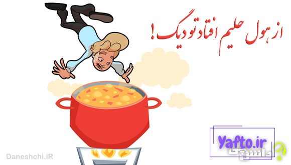 از هول حلیم افتاد تو دیگ