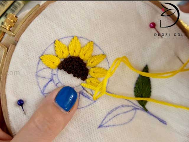 آموزش گلیافتو آفتاب گردان
