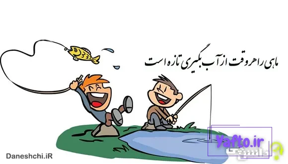 ماهی را هر وقت از آب بگیری تازه است 
