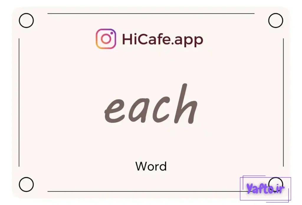 Meaning and usage of each word