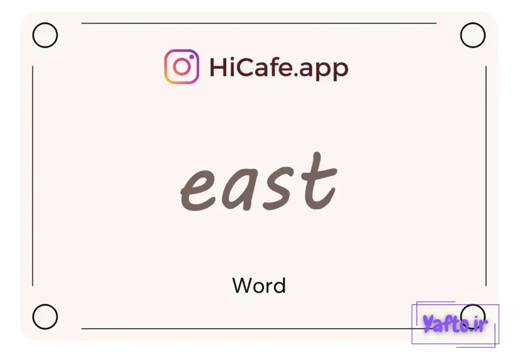 Meaning and usage of east word