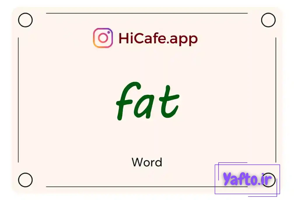 Meaning and usage of fat word