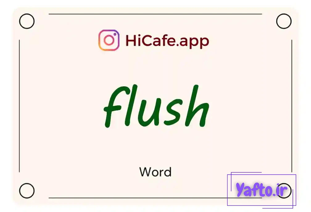 Meaning and usage of flush word