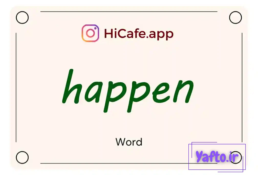 Meaning and usage of happen word