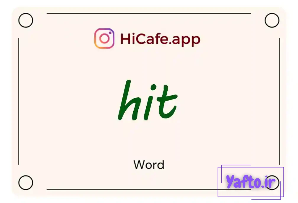 Meaning and usage of hit word