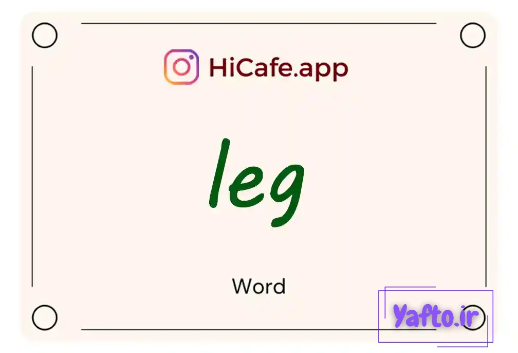 Meaning and usage of leg word