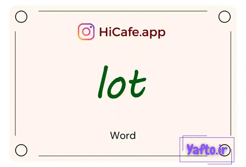 Meaning and usage of lot word