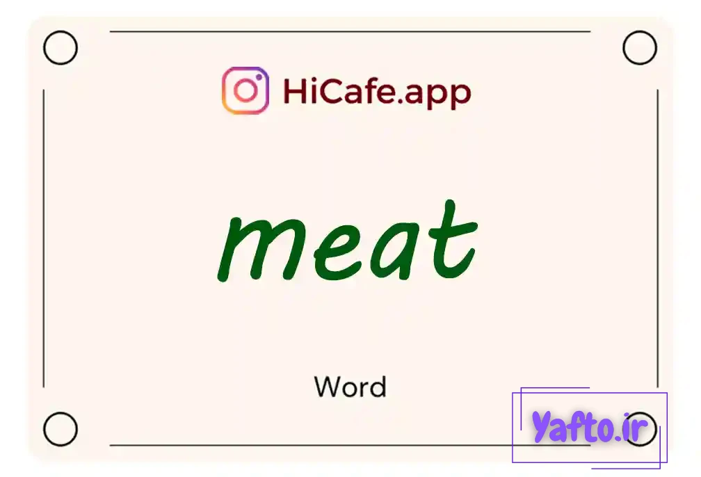 Meaning and usage of meat word