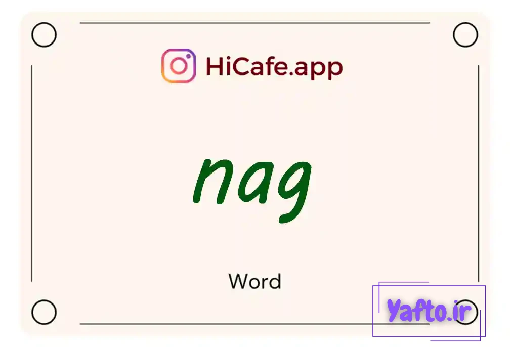 Meaning and usage of nag word
