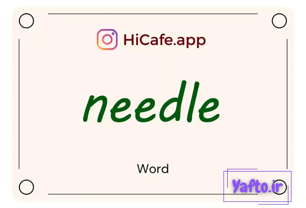 Meaning and usage of needle word