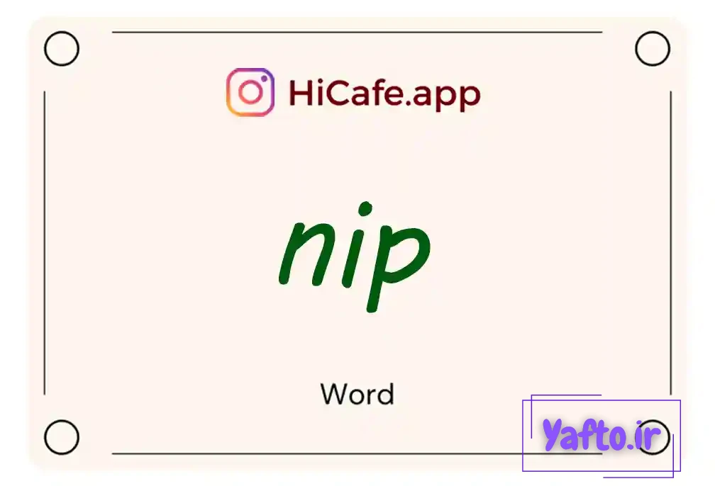 Meaning and usage of nip word