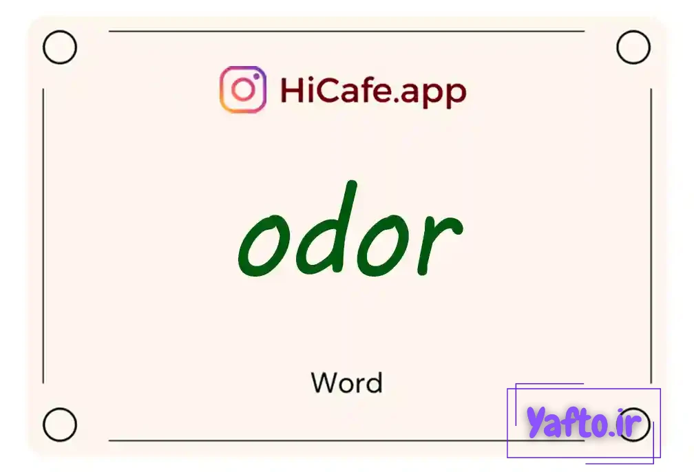 Meaning and usage of odor word
