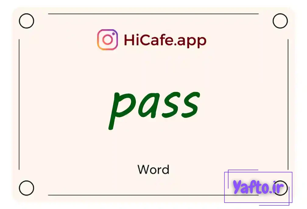 Meaning and usage of pass word