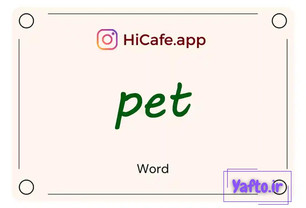 Meaning and usage of pet word