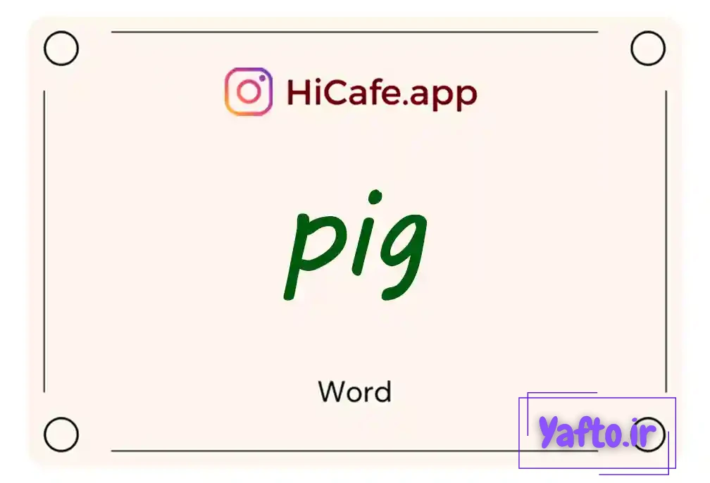 Meaning and usage of pig word