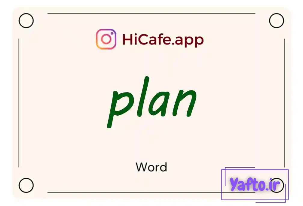 Meaning and usage of plan word