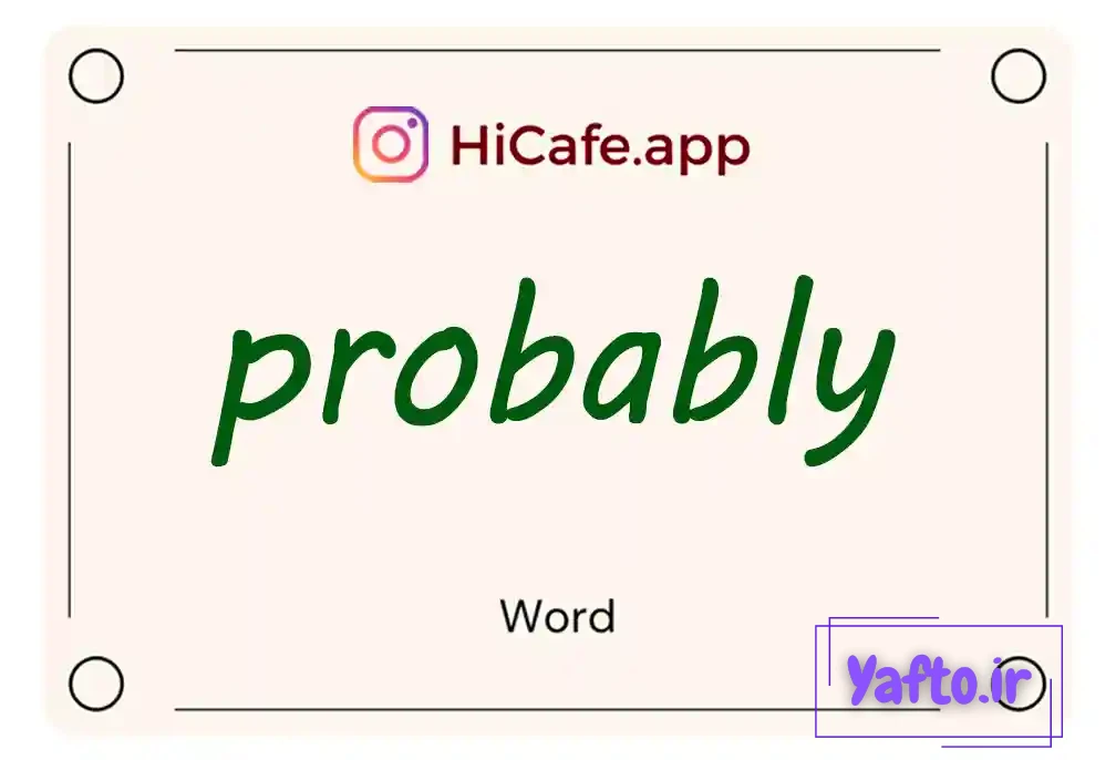 Meaning and usage of probably word