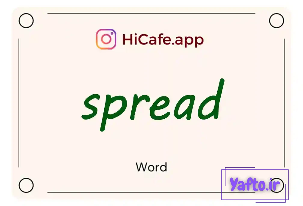 Meaning and usage of spread word