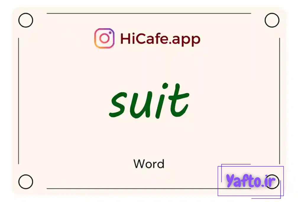 Meaning and usage of suit word