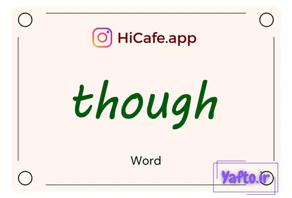 Meaning and usage of though word