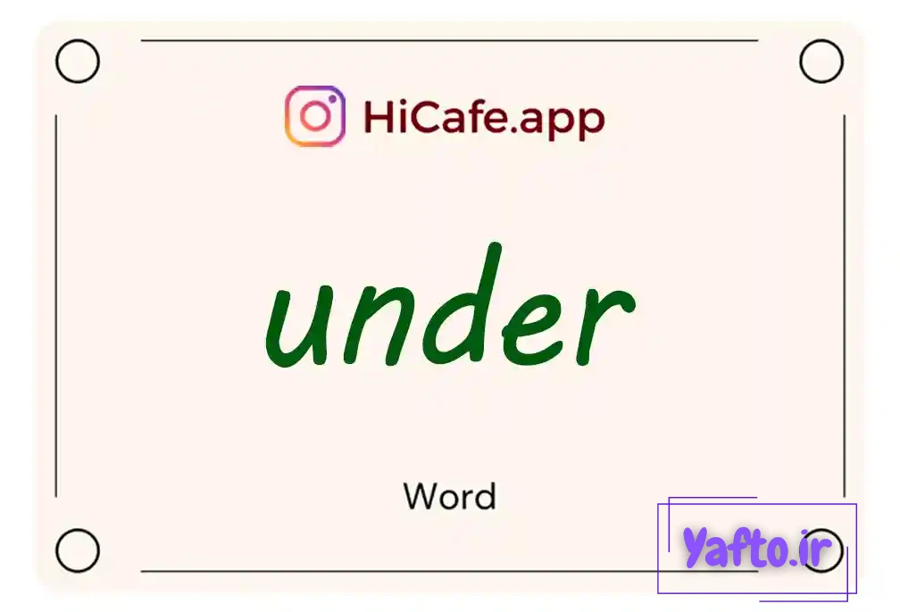 Meaning and usage of under word