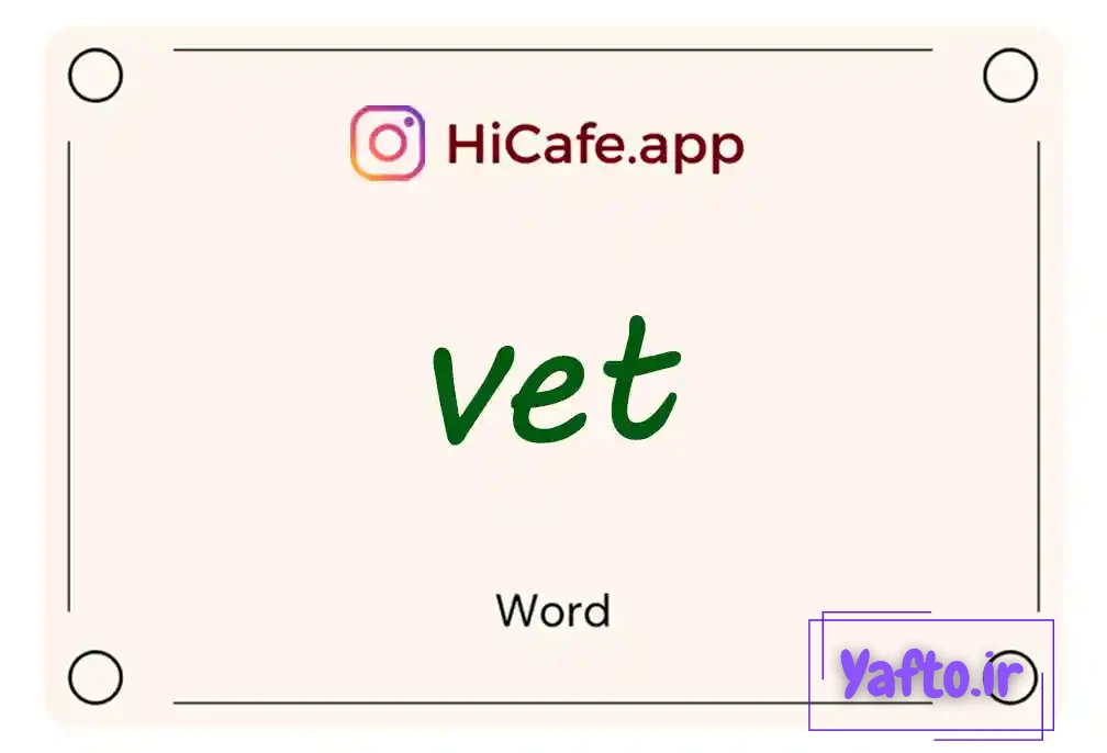 Meaning and usage of vet word