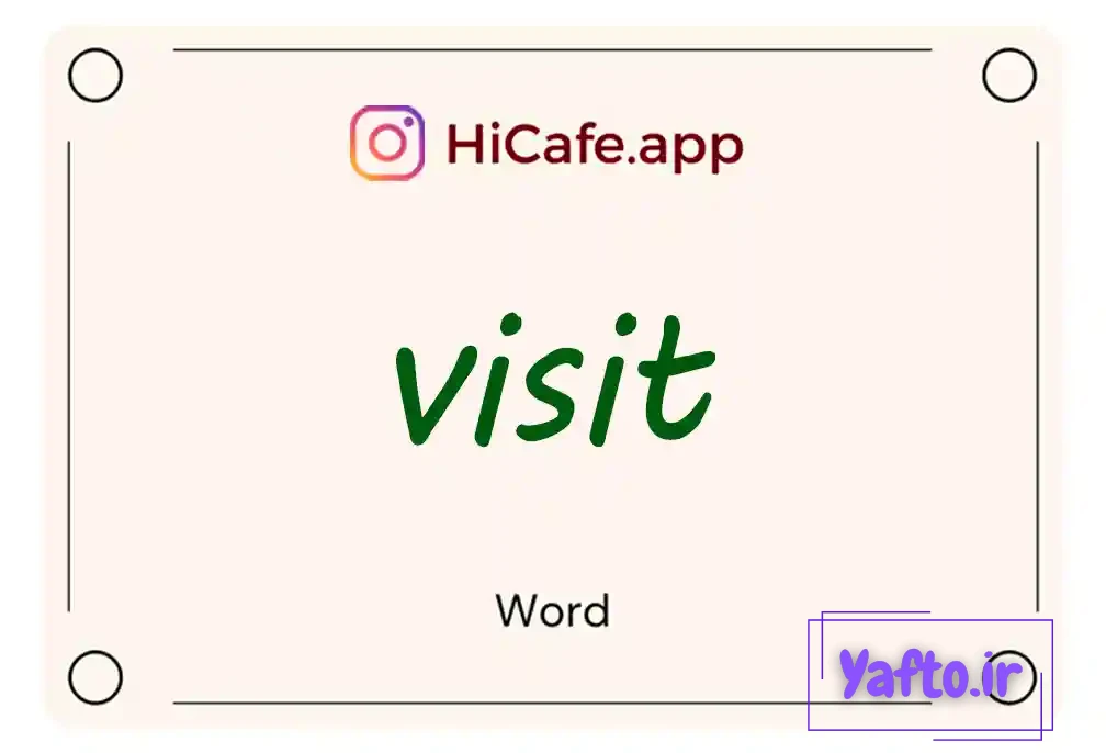 Meaning and usage of visit word