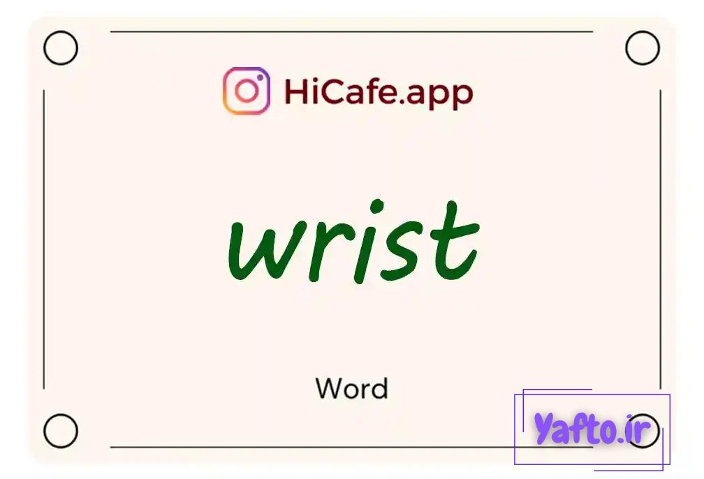 Meaning and usage of wrist word