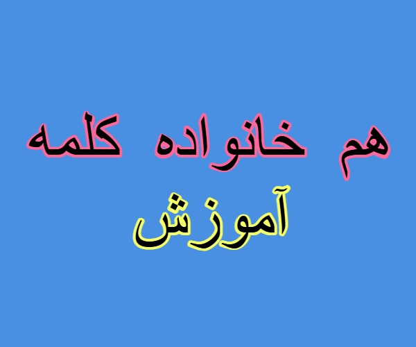 هم خانواده کلمه آموزش