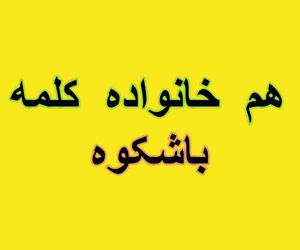 هم خانواده کلمه باشکوه