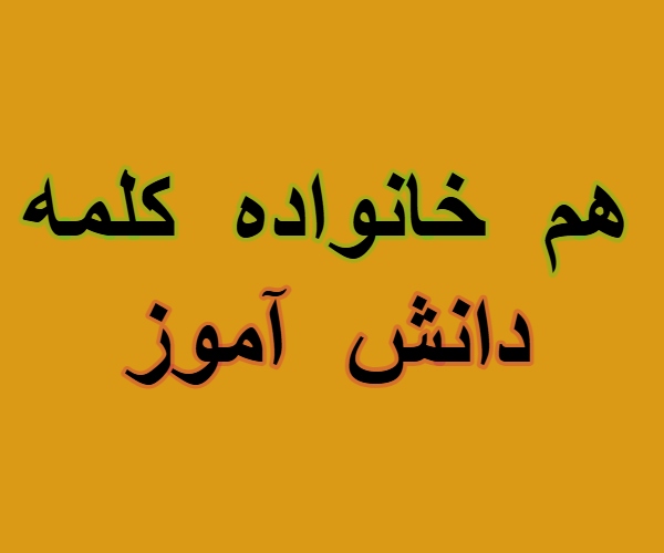 هم خانواده کلمه دانش آموز