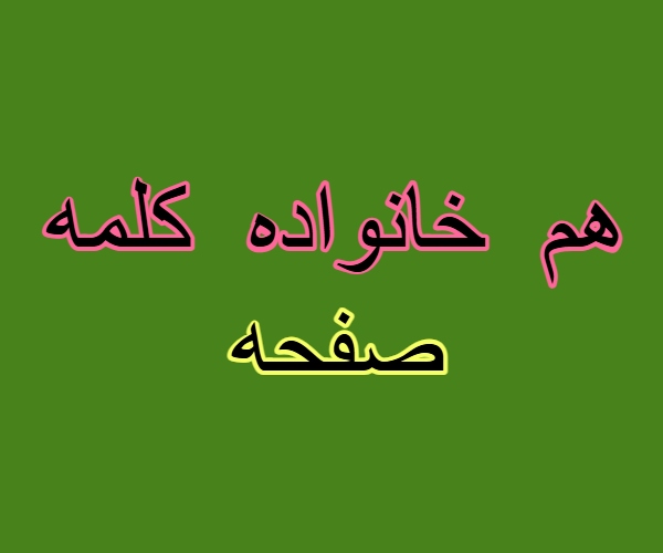 هم خانواده کلمه صفحه