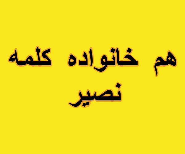 هم خانواده کلمه نصیر
