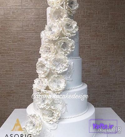 عکس کیک عروس و داماد یک طبقه عکس کیک عروس و داماد یک طبقه